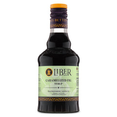 Liber & Co. front bottle view showing elegant label and premium syrup benefit