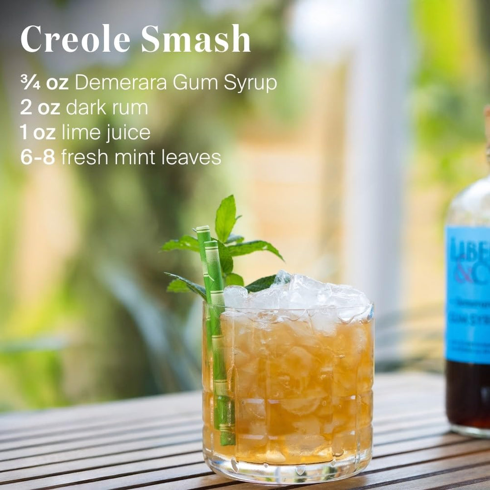Liber & Co. syrup pour close-up showing rich texture for smoother cocktails