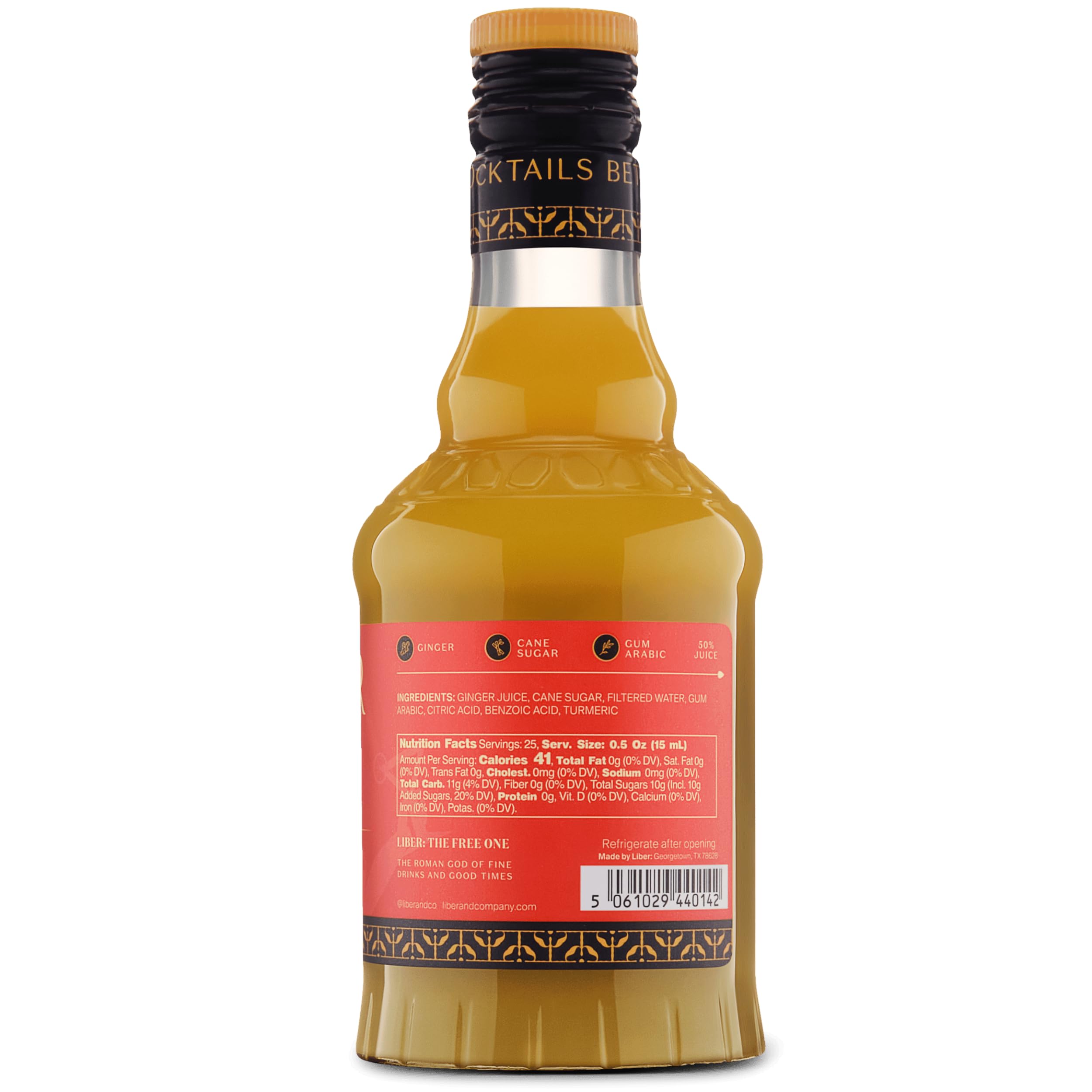 Liber & Co. syrup in kitchen setting suggesting easy cocktail and mocktail use