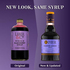 Liber & Co. marionberry cocktail served on bar to inspire recipe use
