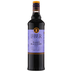 Liber & Co. front bottle view showing marionberry syrup and premium packaging benefit