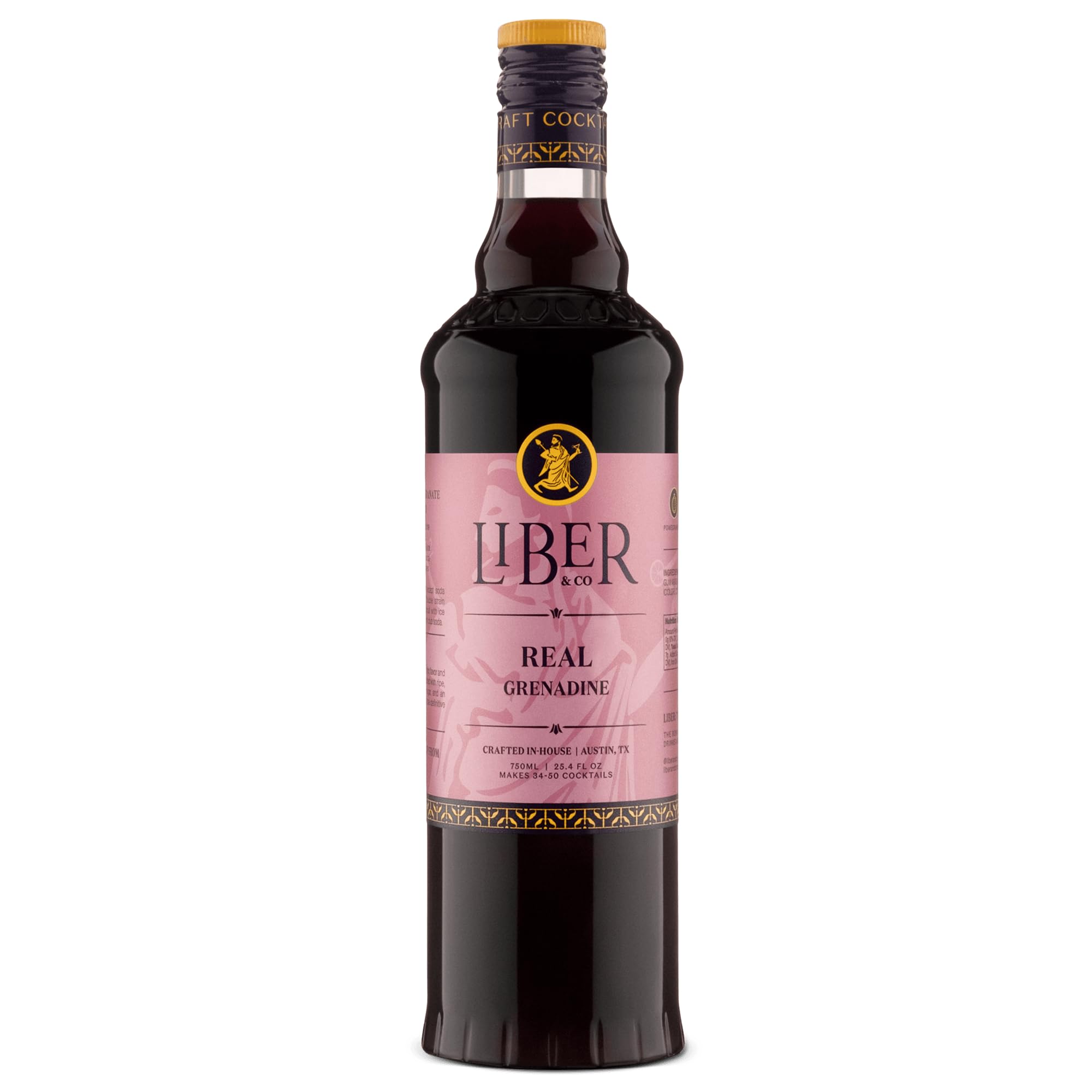 Liber & Co. front label showcasing real grenadine and natural ingredients benefit clarity