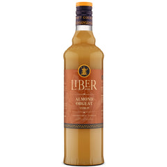 Liber & Co. front bottle showing full product and branding benefit: authentic almond flavor