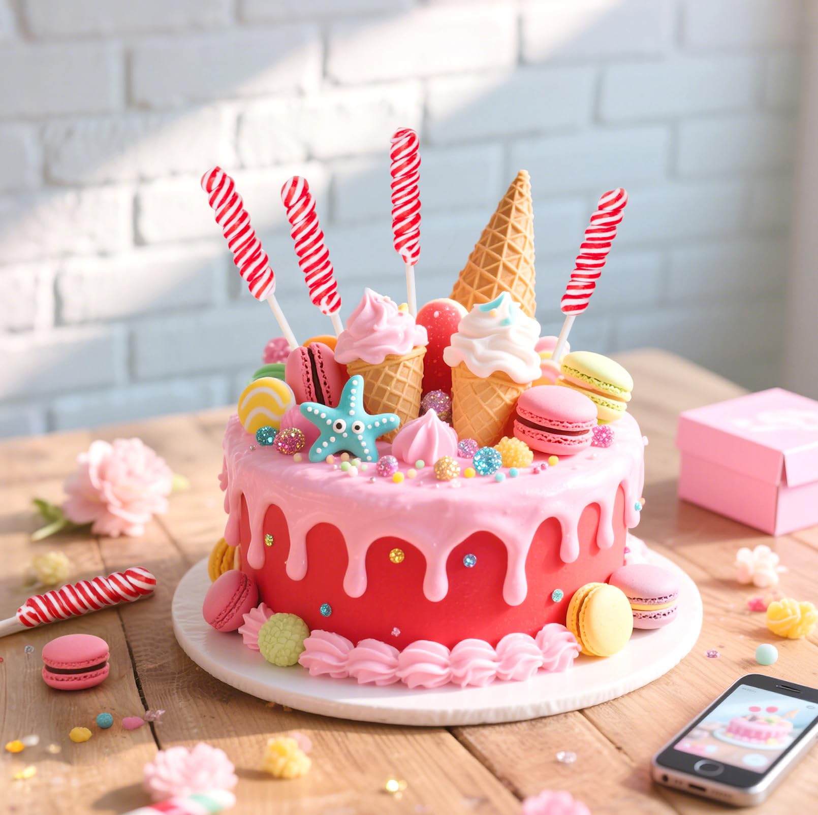 LIDATREE candy buffet jar filled with lollipops creating festive Valentine display