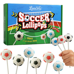 LIDATREE front packaging showing 30-count soccer lollipops and vibrant colors