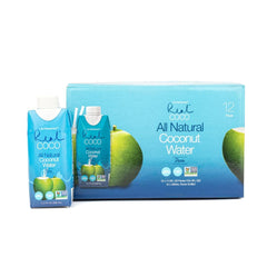 Life Refreshed bottle front packaging showing pure coconut water and vegan label benefit