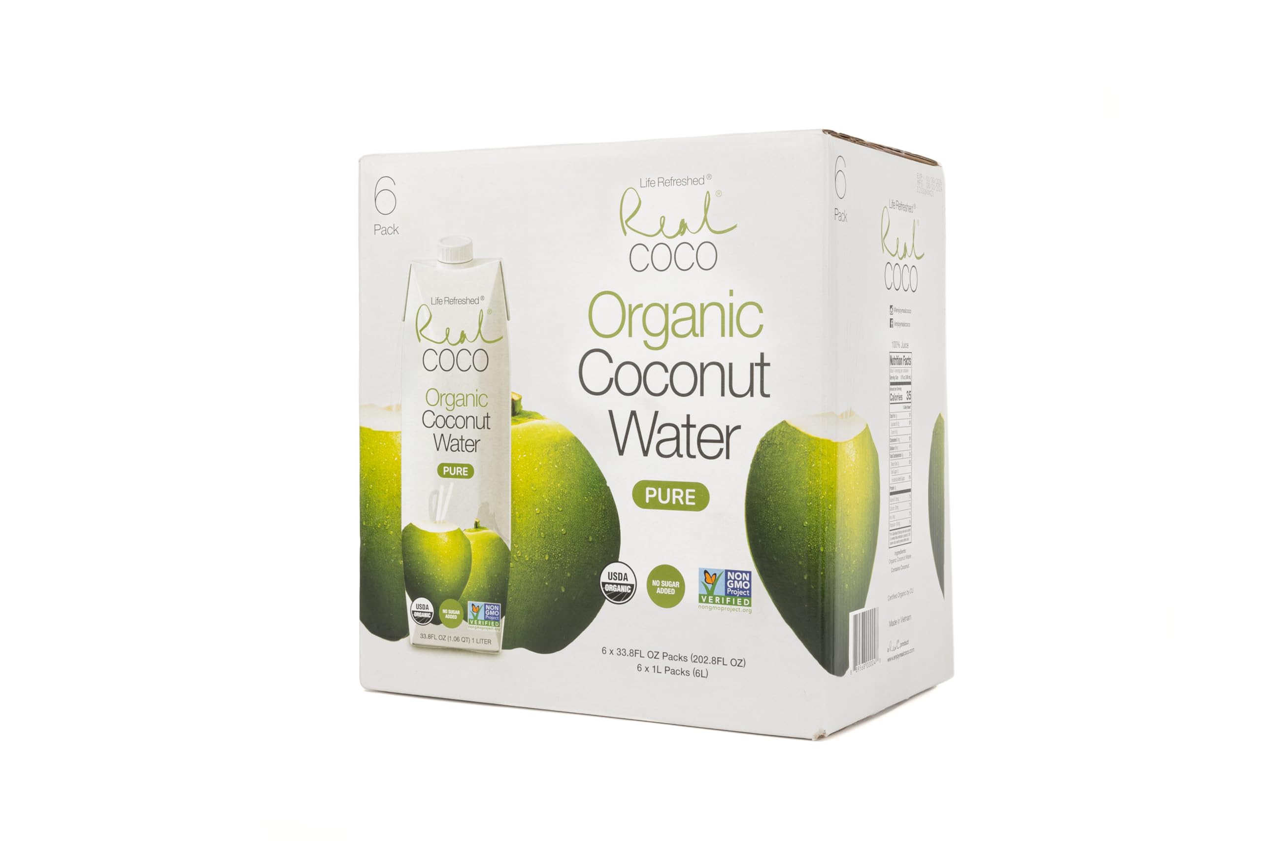 Life Refreshed ingredients label showing USDA Organic transparency