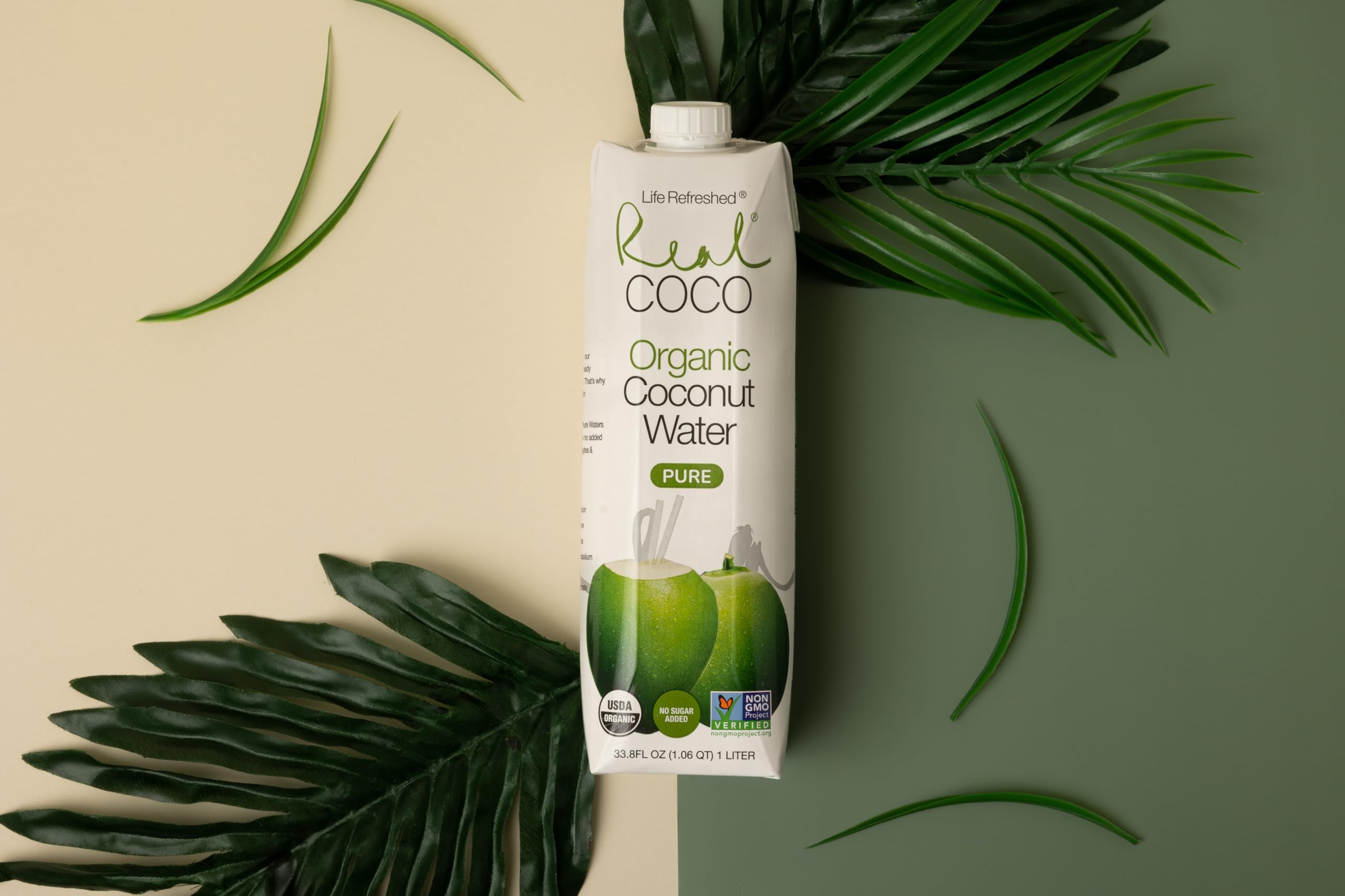 Life Refreshed pouring coconut water into glass for easy hydration