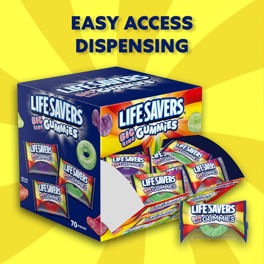 Life Savers individually wrapped Big Ring close-up preserving freshness and portioning