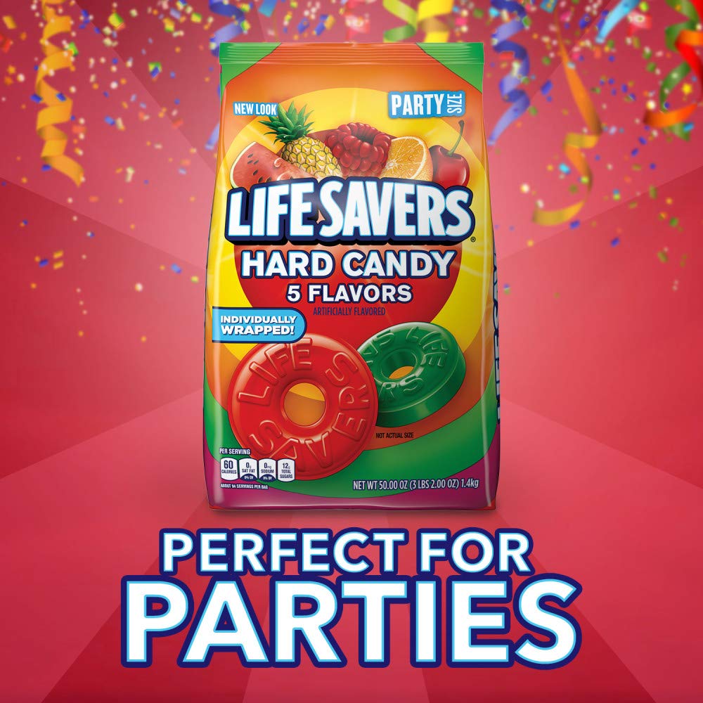 Life Savers candy bowl display brightening a party buffet with easy grab-and-go treats