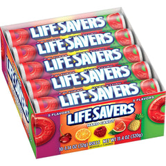 Life Savers front packaging showing two rolls and flavor labels for easy grabbing