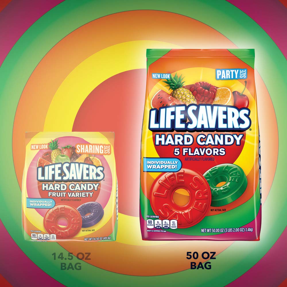 Life Savers mixed candies spilled on table offering colorful variety for events