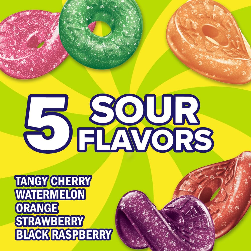 Life Savers open bag with gummies spilling out showing portion size and easy access