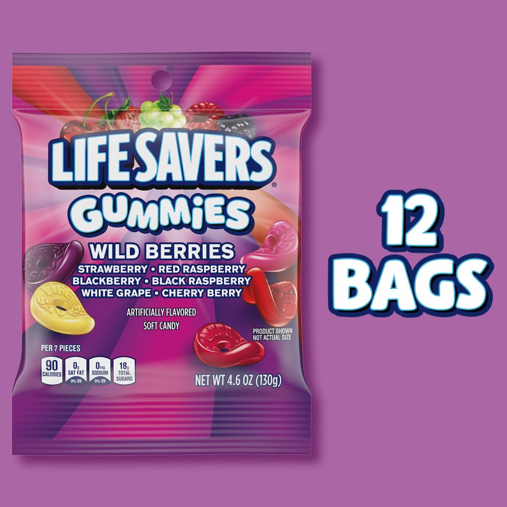 Life Savers open bag pouring gummies into hand for convenient on-the-go benefit