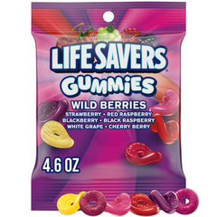 Life Savers front pack view showing assortment and portable 4.6 oz bag benefit