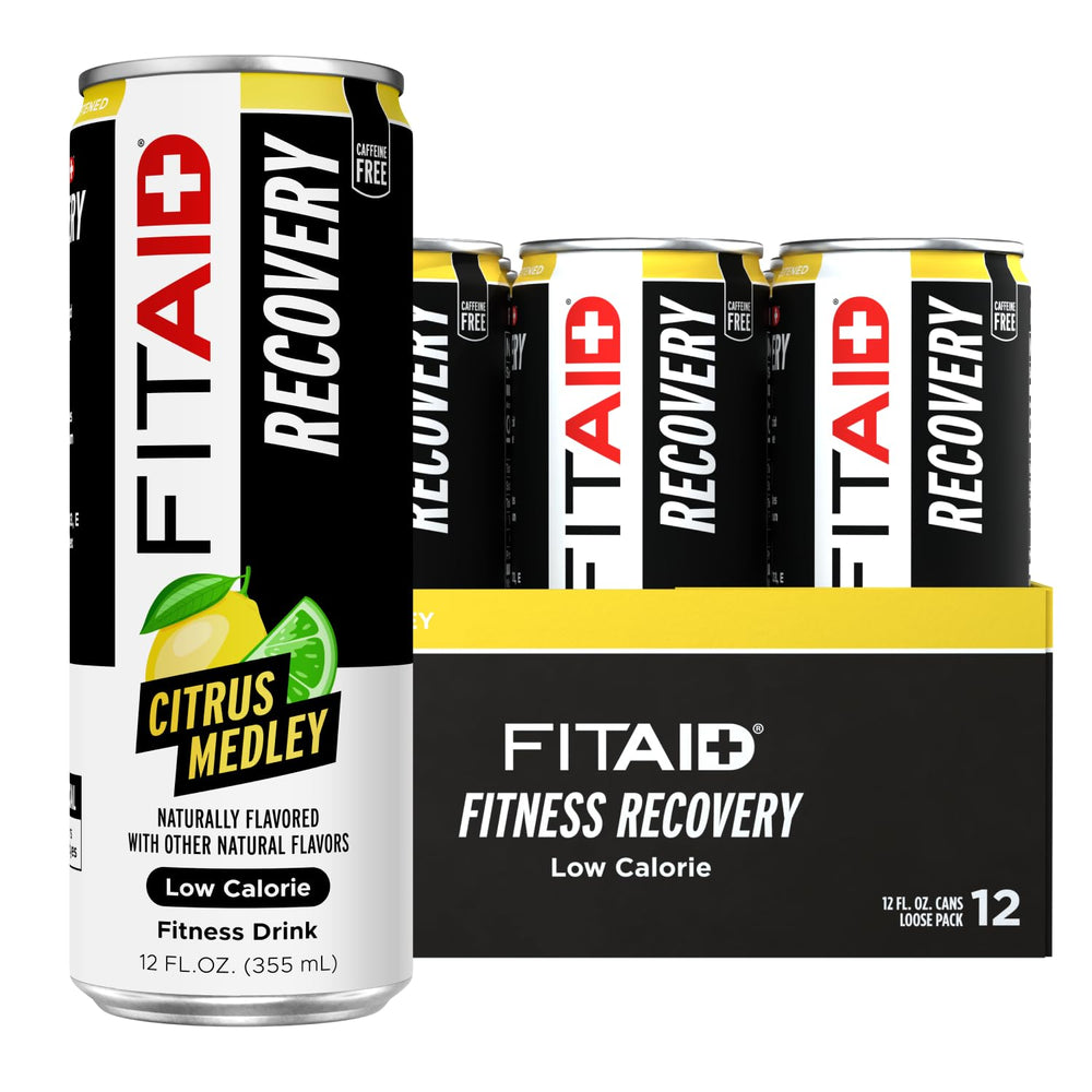 LIFEAID FITAID front can showing citrus medley label and benefit of recovery