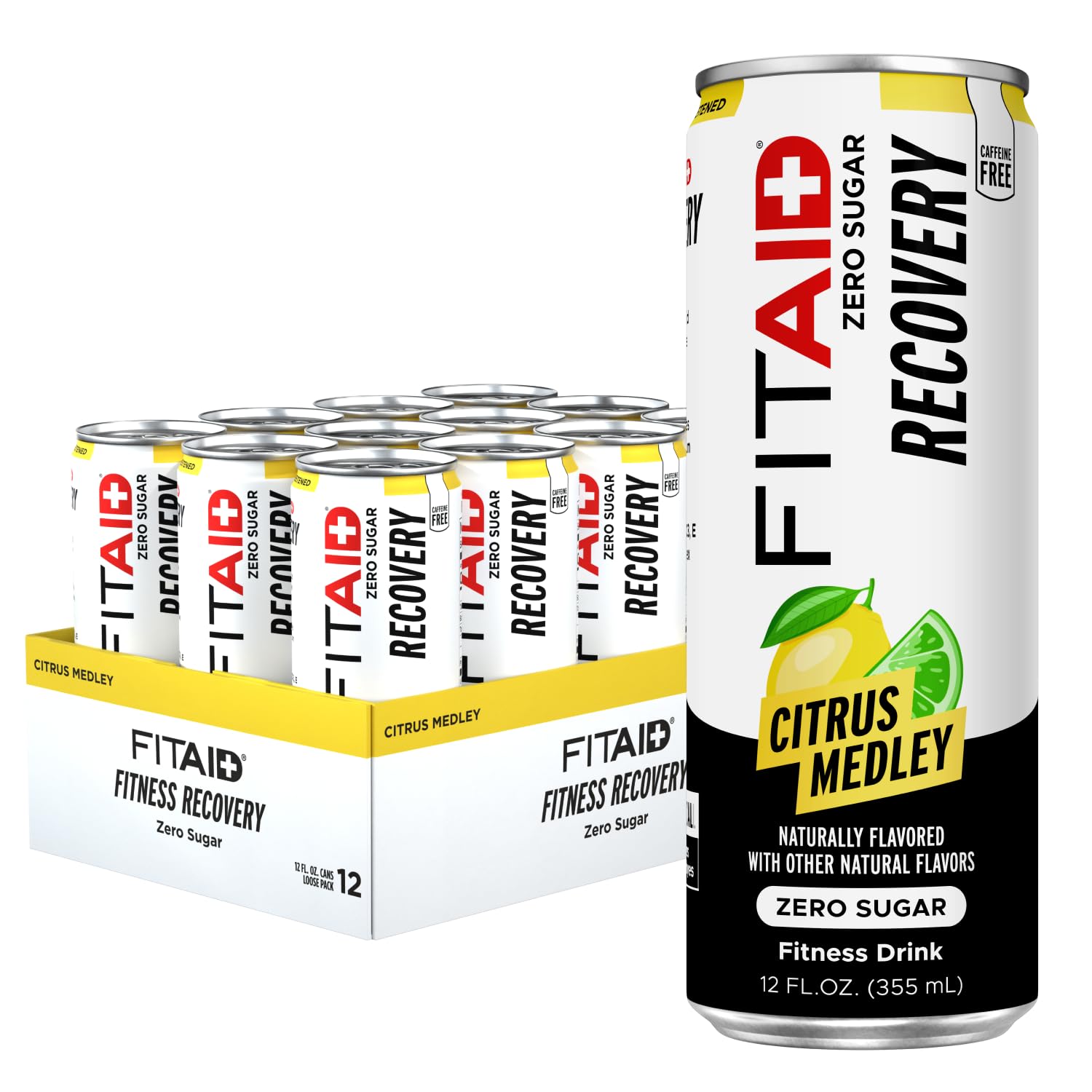 LIFEAID FITAID front packaging shows citrus medley and zero sugar benefit