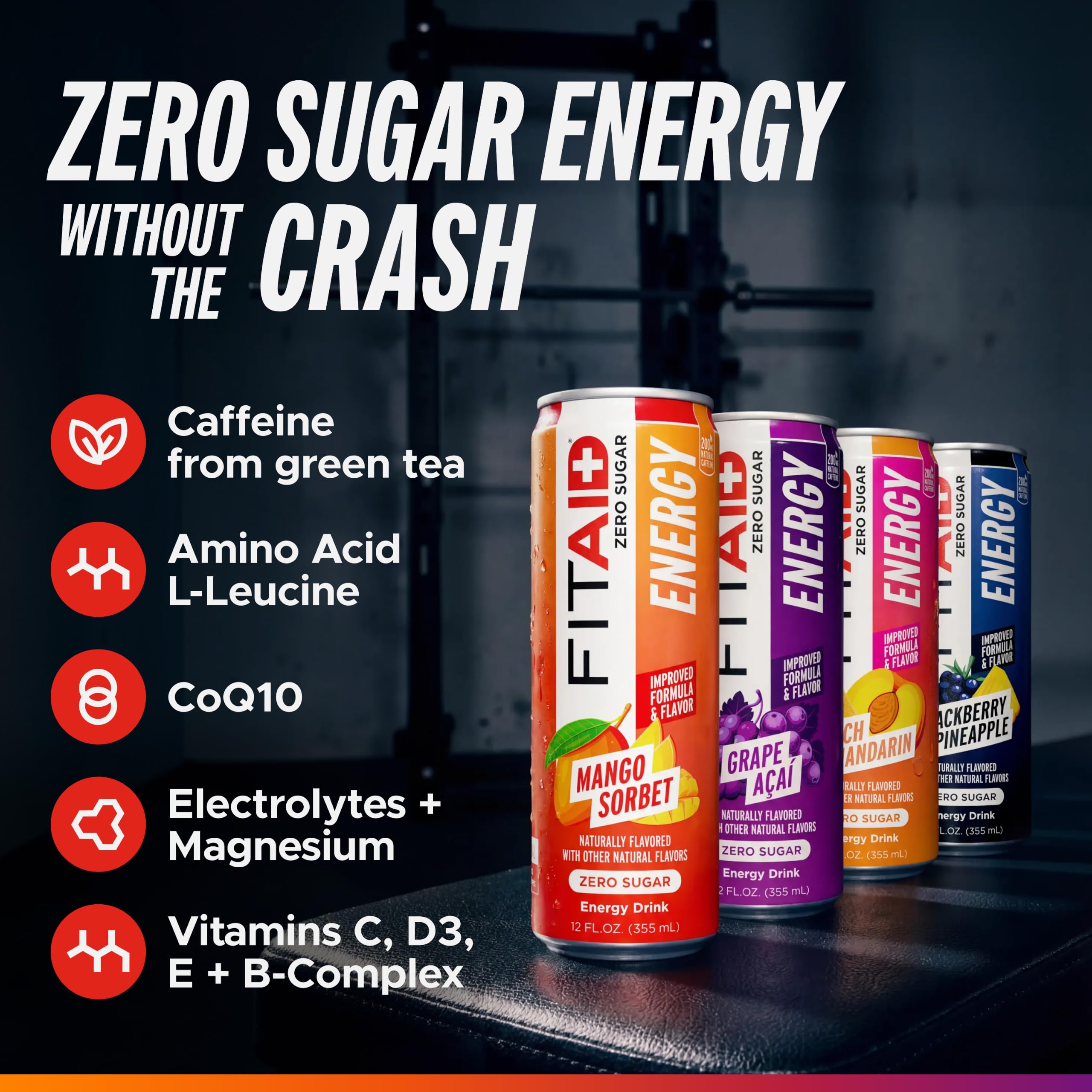 LIFEAID pouring FITAID Energy Zero into a glass to show carbonation and clarity