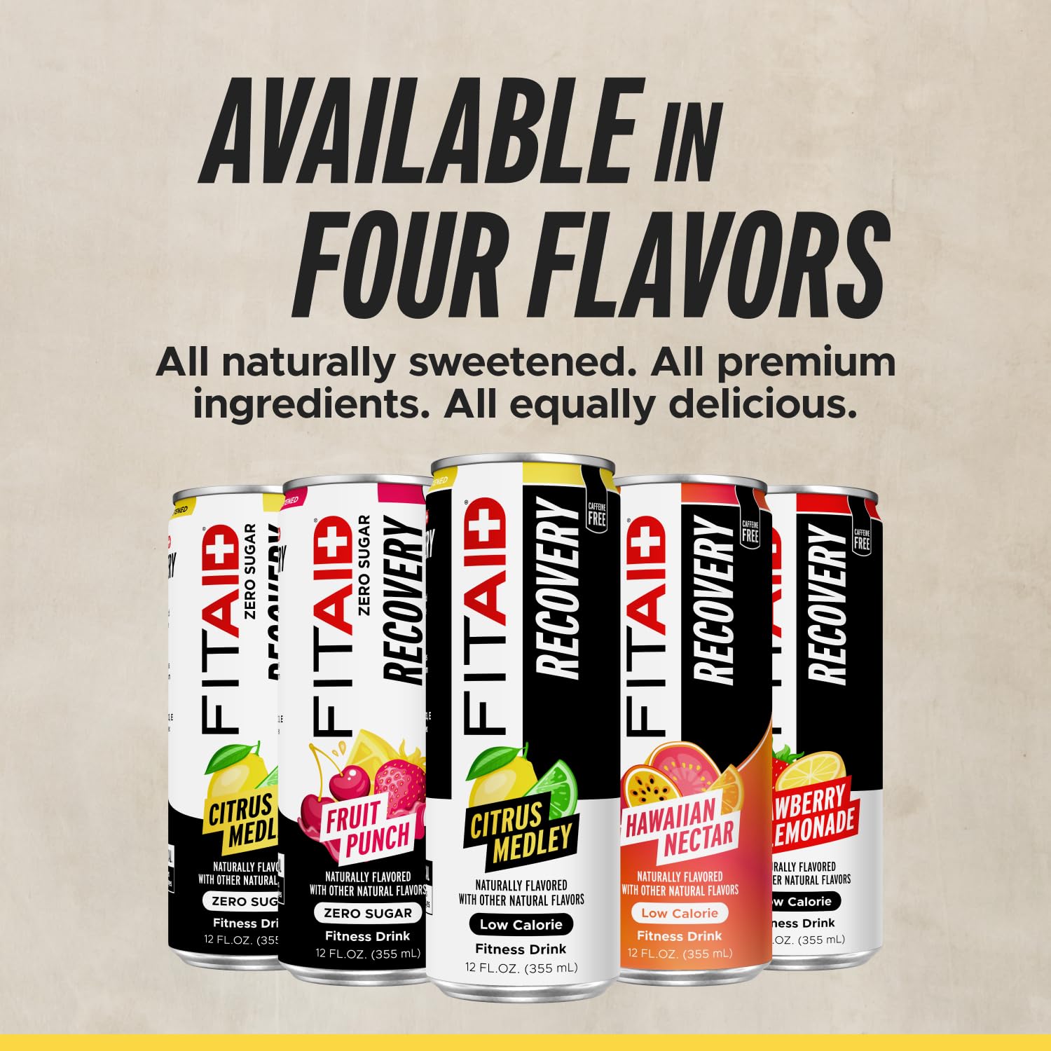 LIFEAID FITAID cans stocked in fridge showing easy access after exercise benefit
