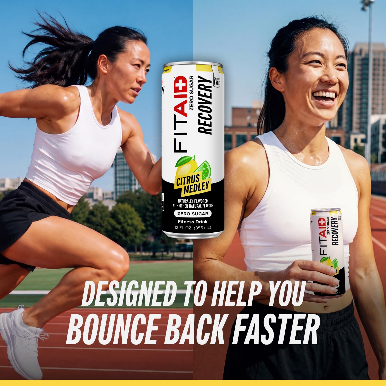 LIFEAID FITAID open can with bubbles shows refreshing carbonation and taste