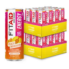 LIFEAID front packaging of FITAID Peach Mandarin shows clean zero-sugar branding and vibrant color