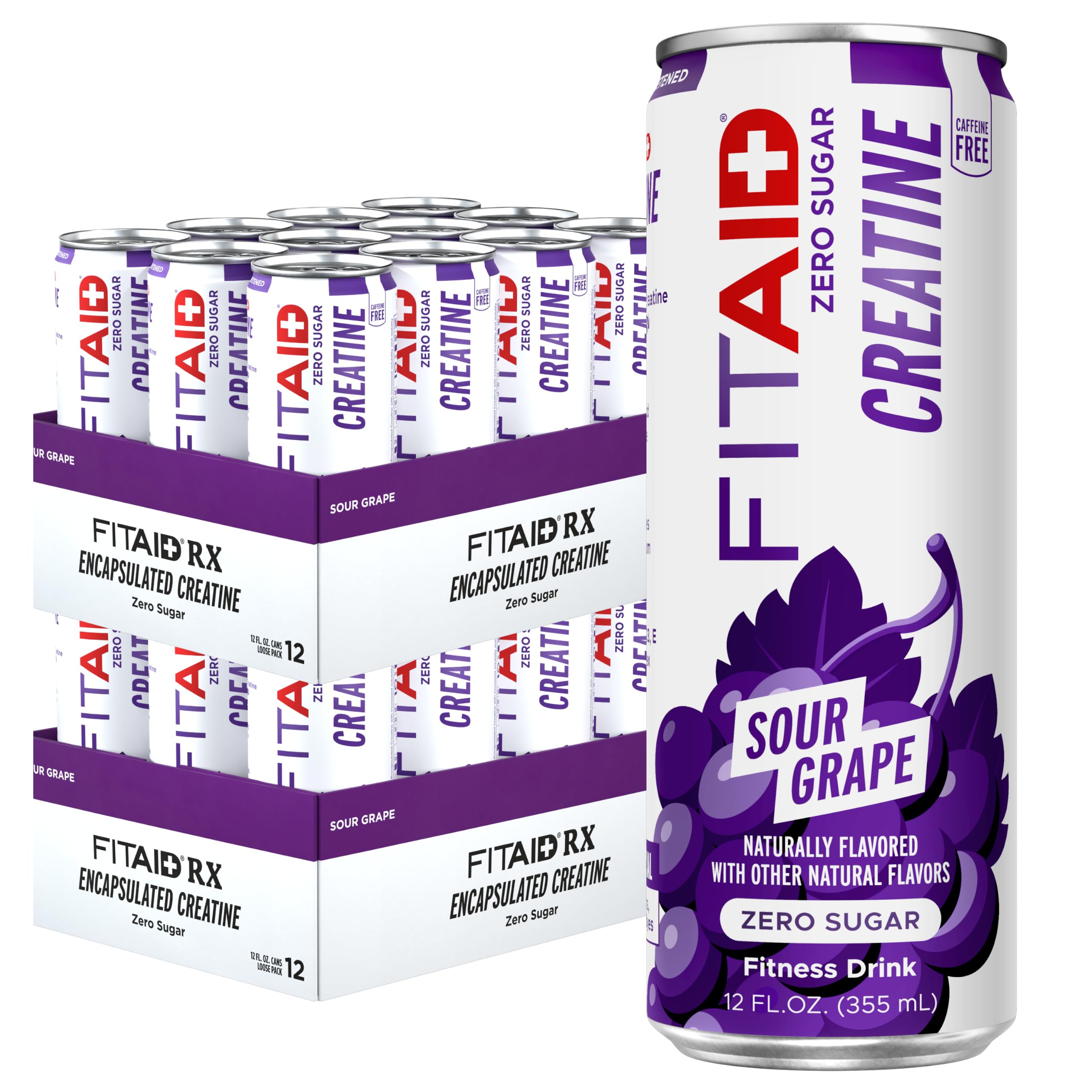 LIFEAID FITAID sour grape front can showing branding and ready-to-drink recovery benefit