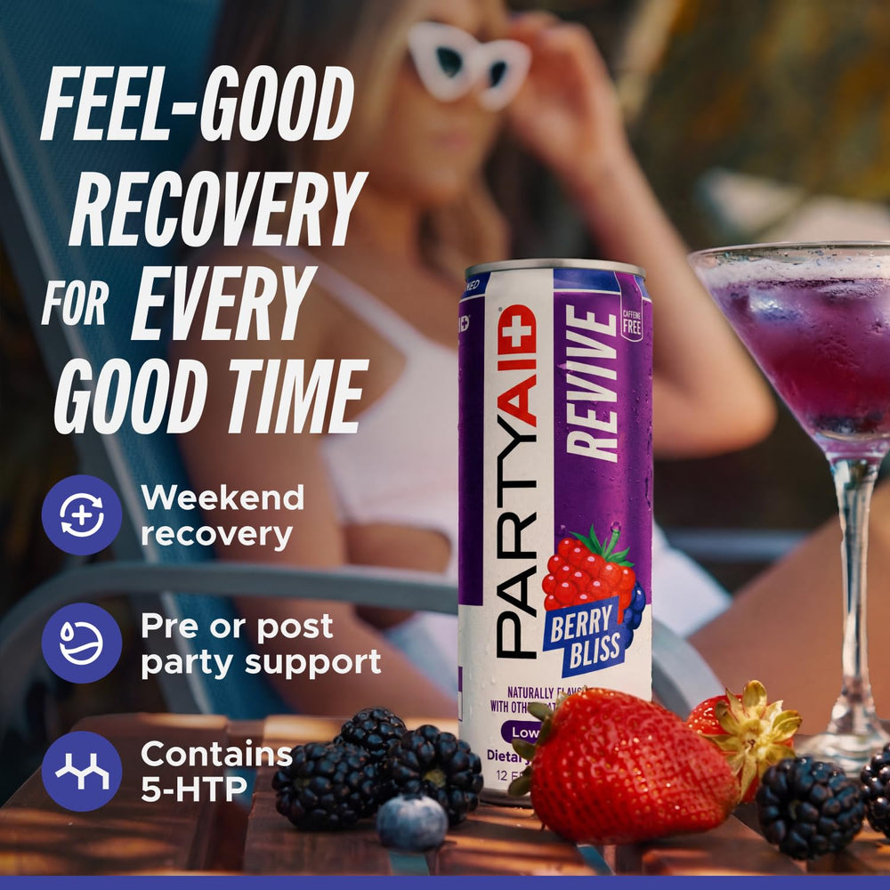LIFEAID PARTYAID Berry pouring into a glass to show light carbonation and drink texture for appeal
