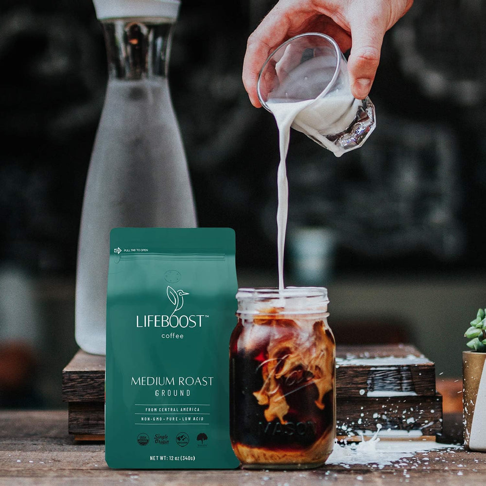 LIFEBOOST coffee beans on mountain farm showing single-origin quality