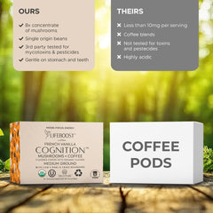 Brewed Lifeboost French Vanilla cup with smooth foam for enjoyable taste