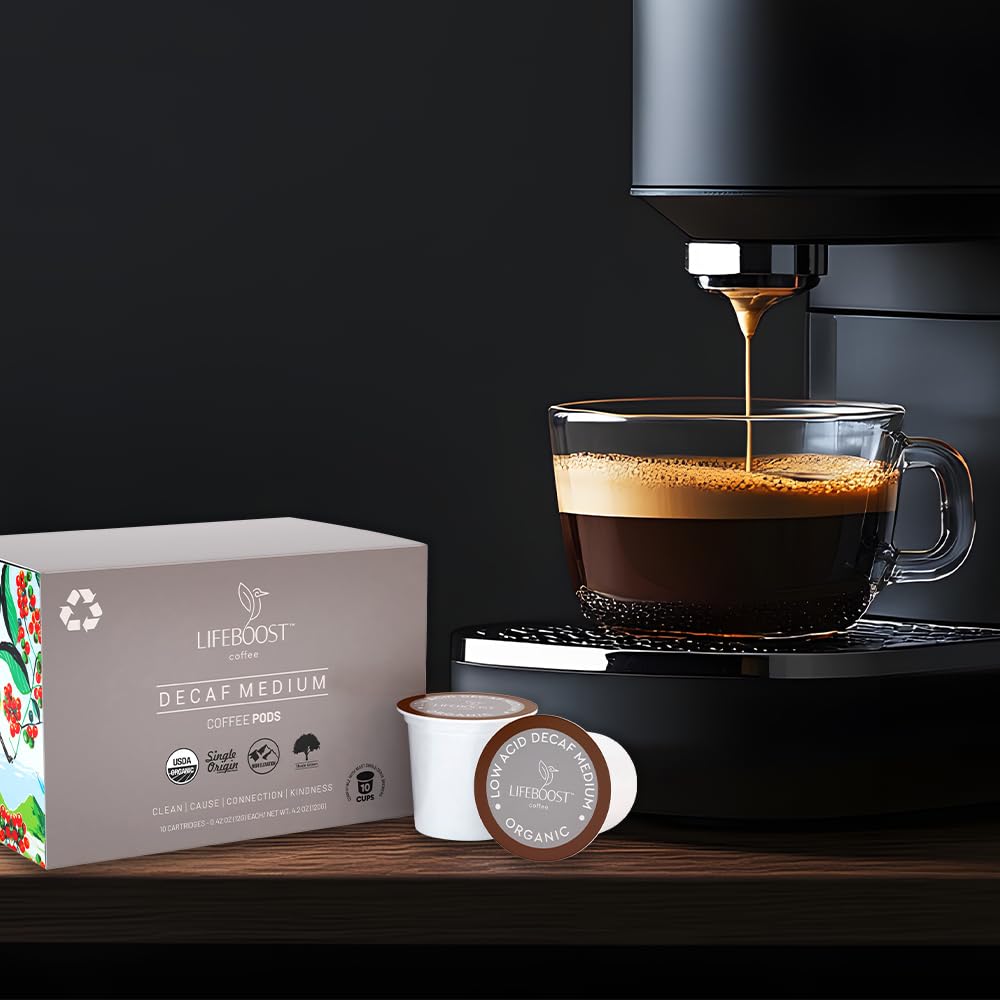LIFEBOOST roasted coffee beans texture showing smooth, low-acid roast