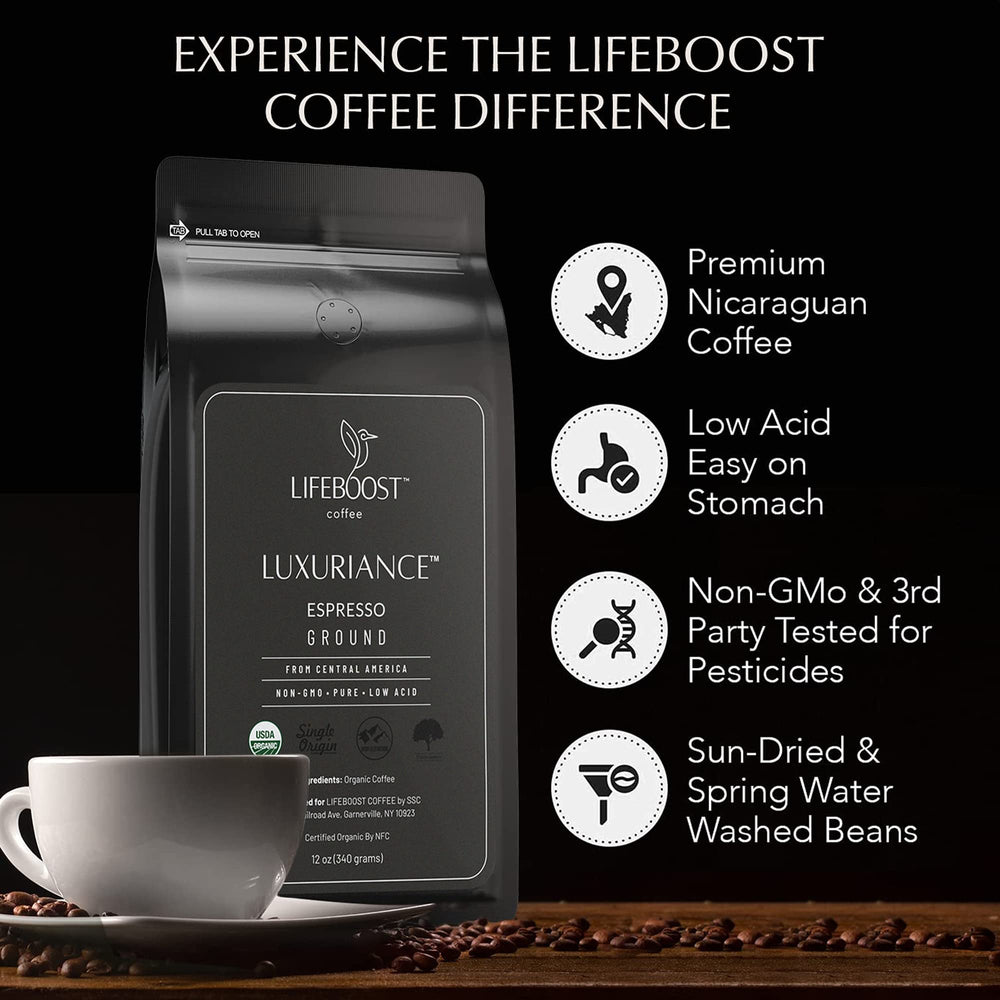 Lifeboost 12oz bag beside a scale for size and portion clarity