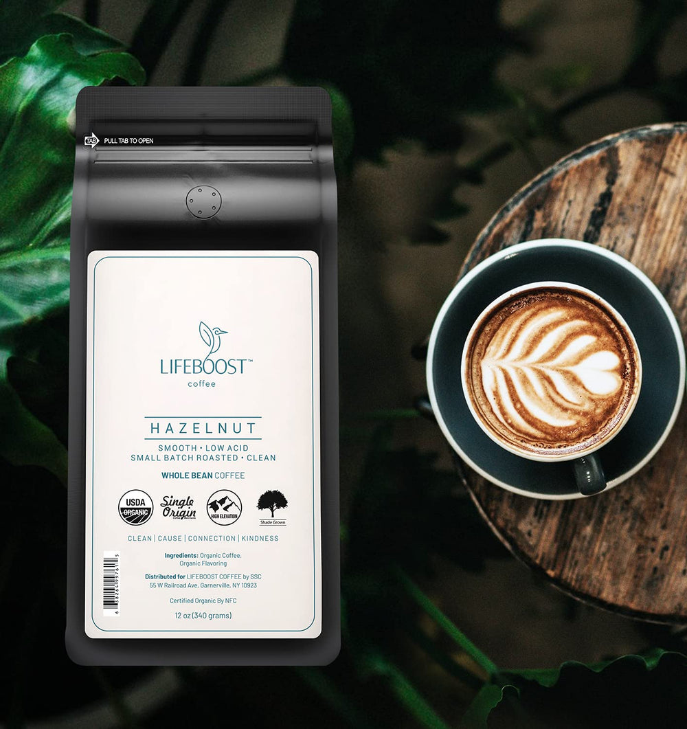 Lifeboost whole beans close-up highlighting roasted texture and aroma preservation