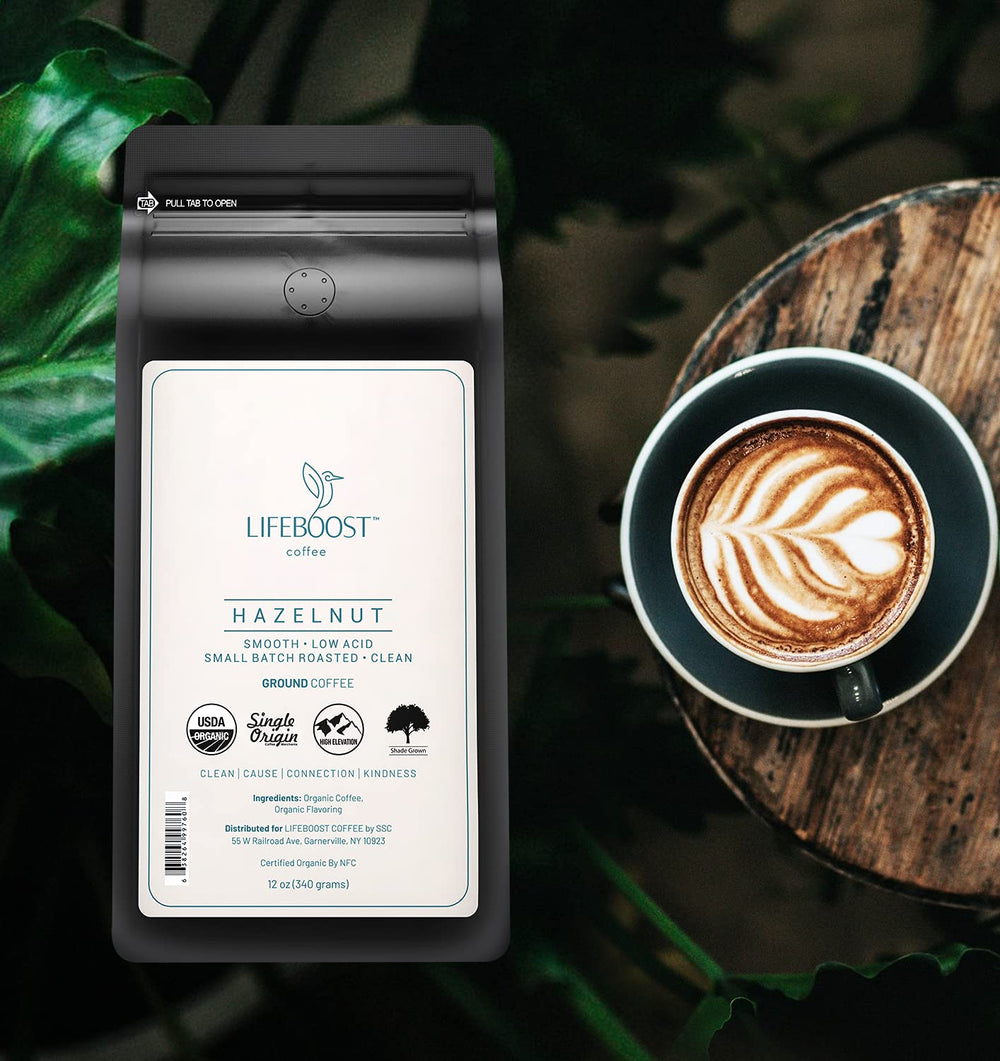 LIFEBOOST label close-up highlighting USDA Organic and mycotoxin-tested claims for trust