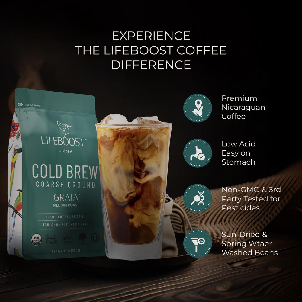 Lifeboost label with USDA Organic and Non-GMO seals proving certified purity