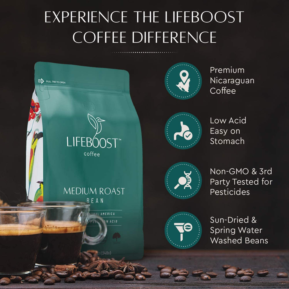 Lifeboost cup on table in morning light showcasing aroma and enjoyment