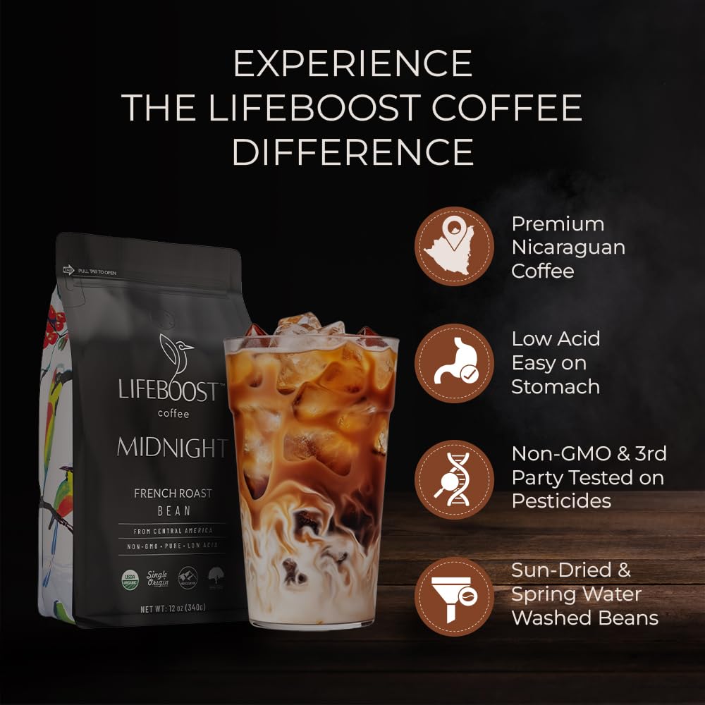 Lifeboost open bag displaying fresh beans to preserve flavor