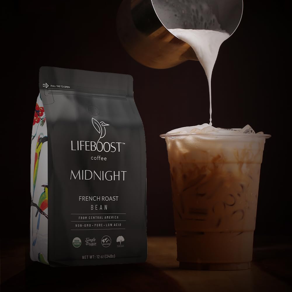 Lifeboost brewed cup steaming to showcase bold chocolate notes