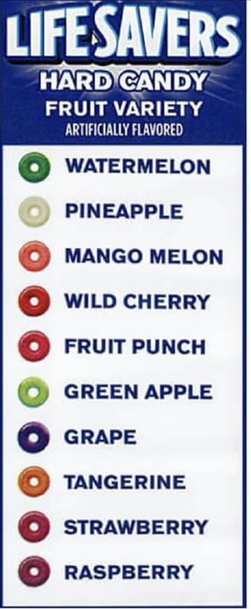 Express Minds llc LifeSavers spread of colorful flavors illustrating variety for sharing