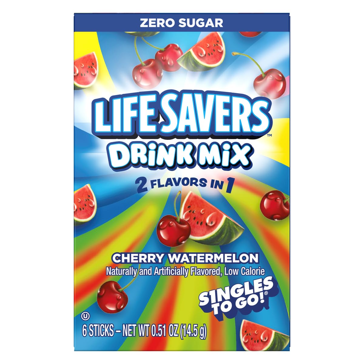 SINGLES TO GO! prepared colorful drink in a glass showcasing low-calorie refreshing taste