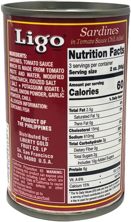 LIGO nutrition label and ingredients detail, transparent information for informed choices