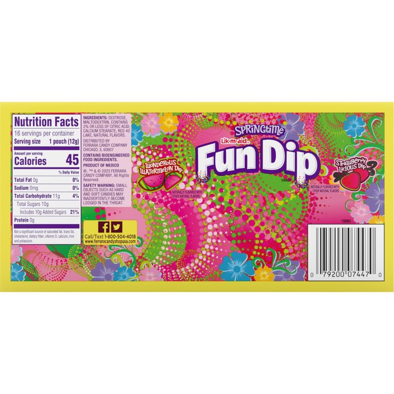 Lik-M-Aid pack in an Easter basket showing portion size and gifting