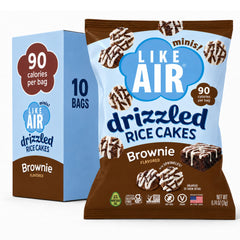 Like Air brownie snack box front showing packaging and portion benefits