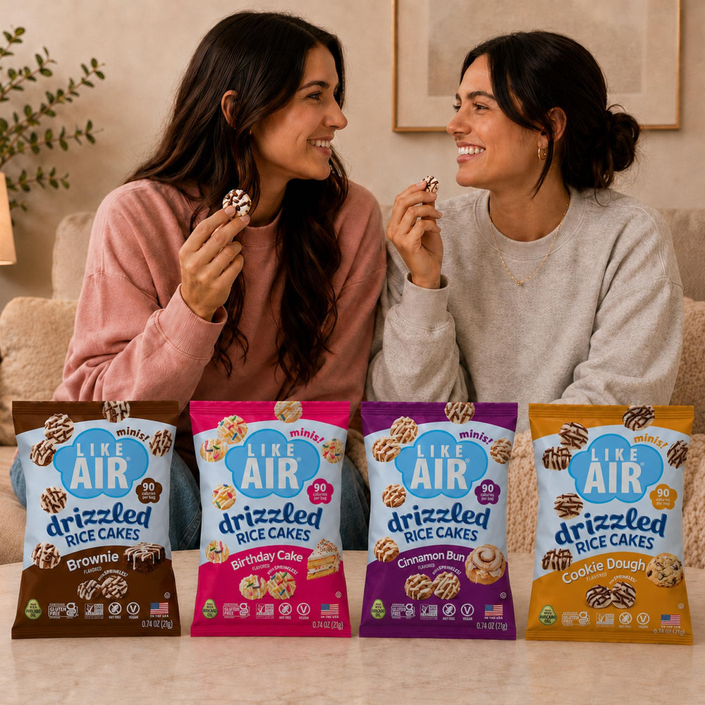 Like Air cross-section texture view showing airy crunch and quinoa benefit