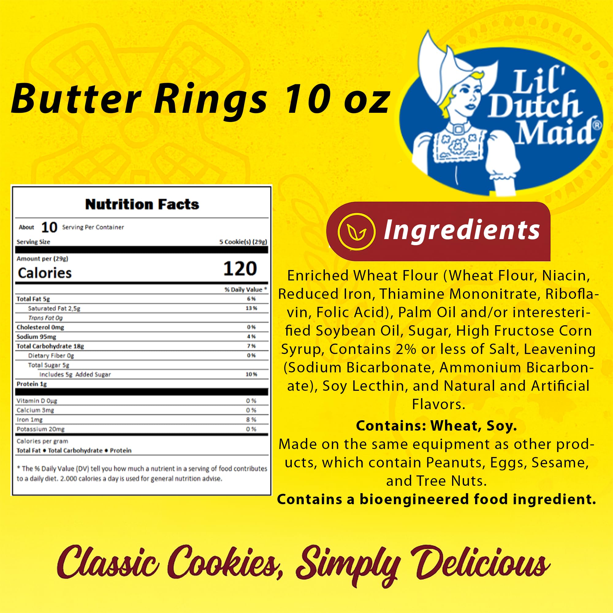 Lil Dutch Maid open pouch revealing stacked rings for pantry-ready convenience