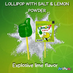Limon 7 close-up of lemon and salt powder coating highlighting zesty texture and appeal
