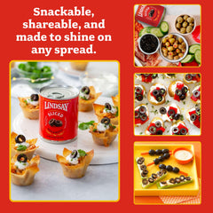 Lindsay olive slices on pizza adding savory contrast and visual appeal