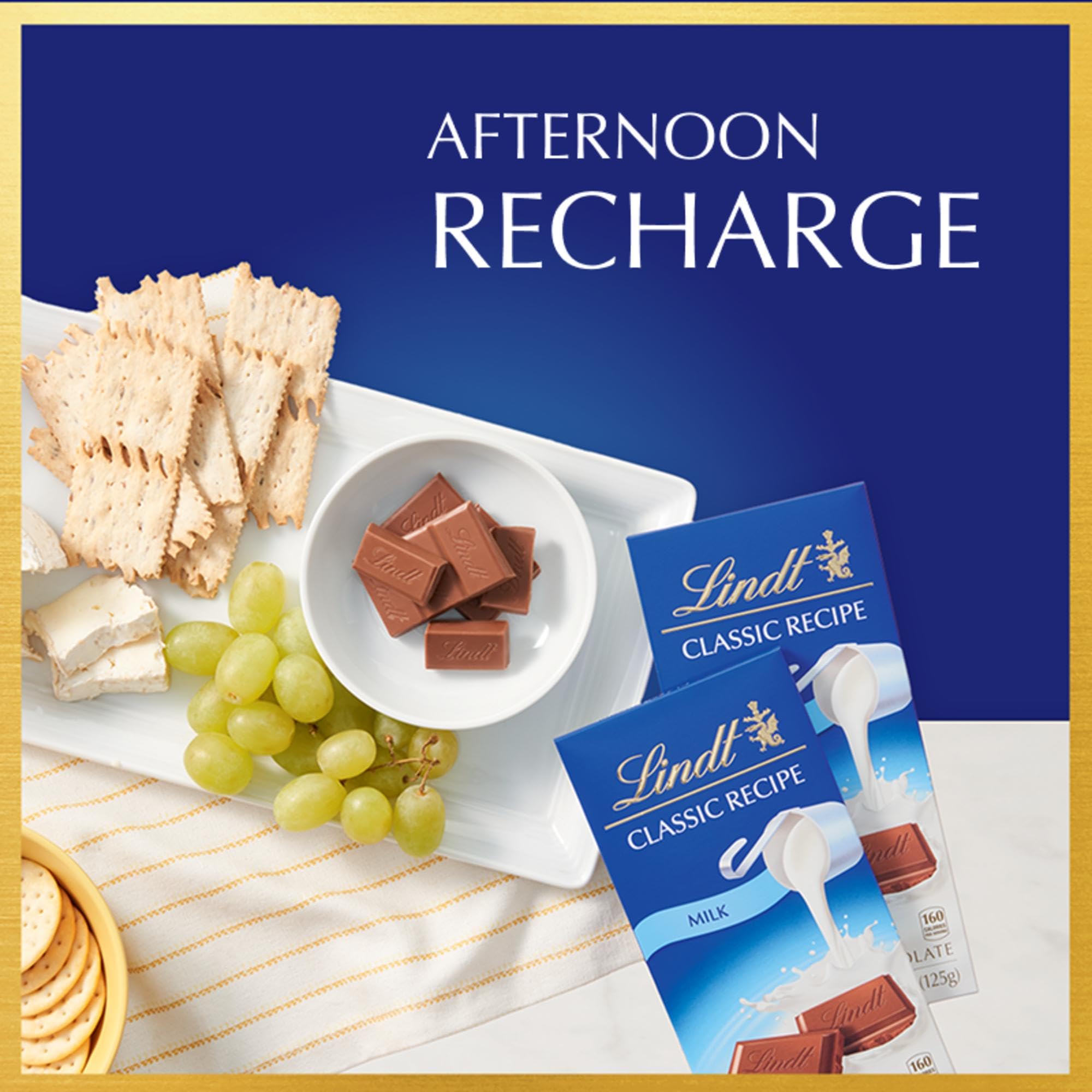 Lindt unwrapped 4.4 oz bar displaying smooth surface and quick-melt benefit