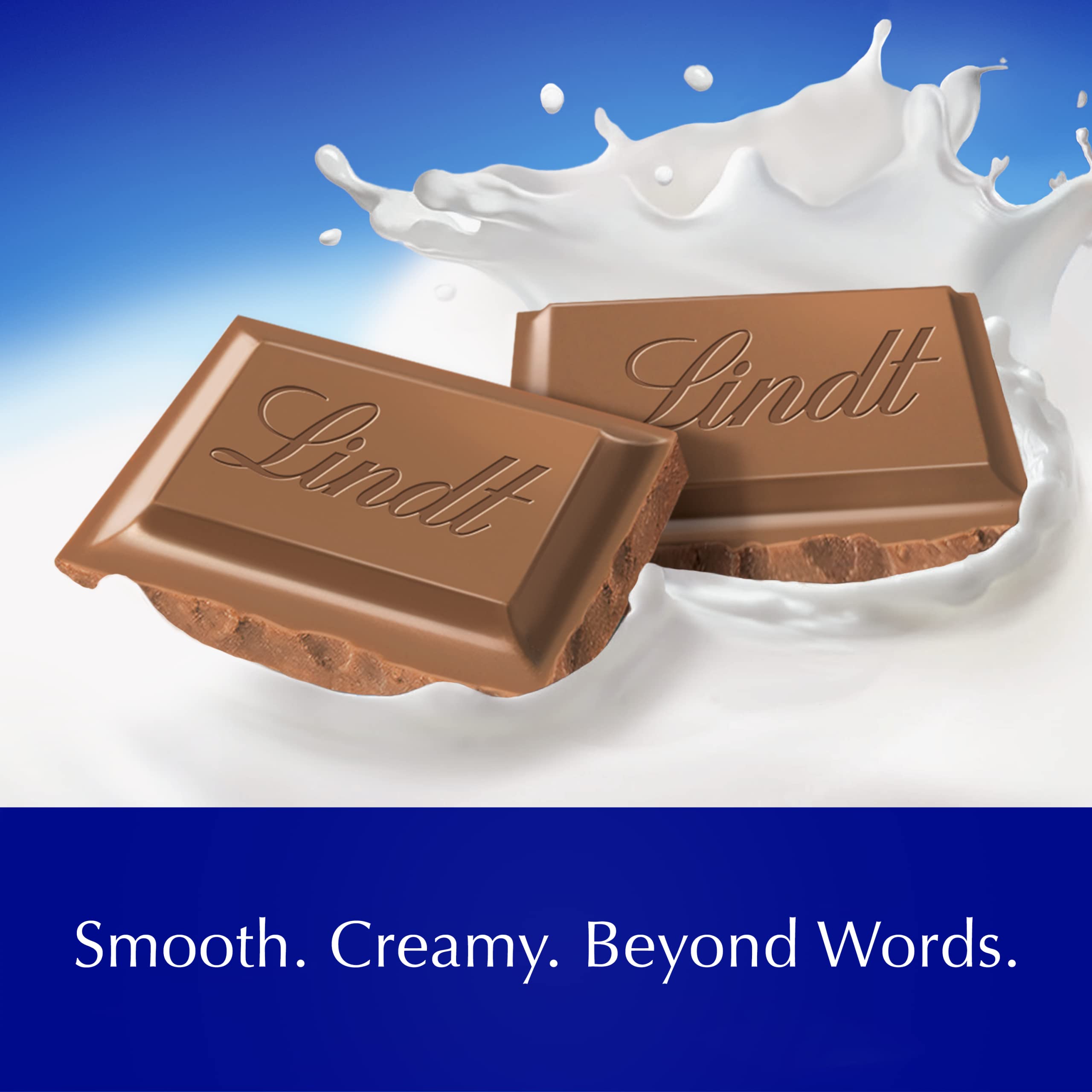 Hand holding Lindt bar showing 4.4 oz scale and portion control benefit