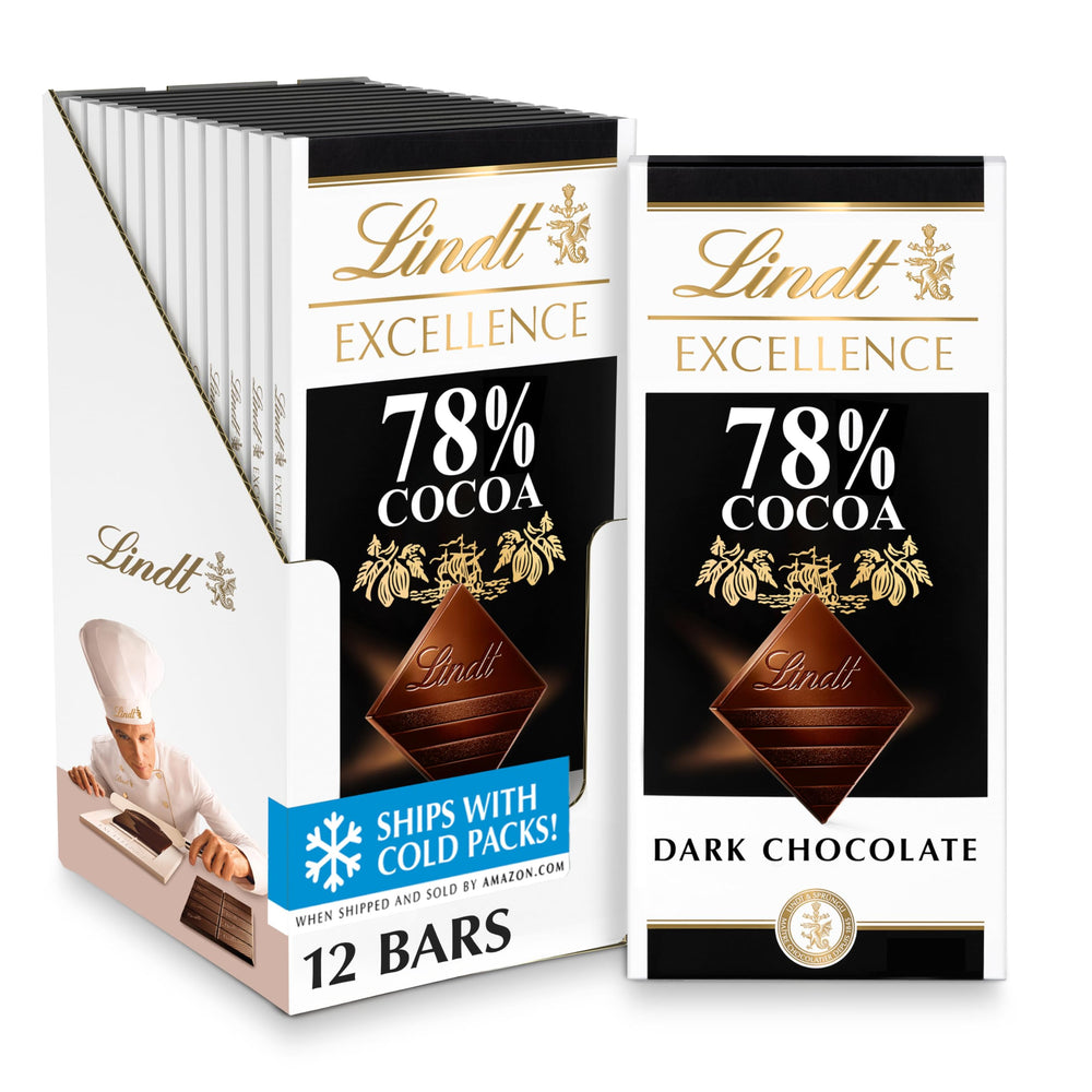 Lindt front packaging showing 78% cocoa and premium look for gifting