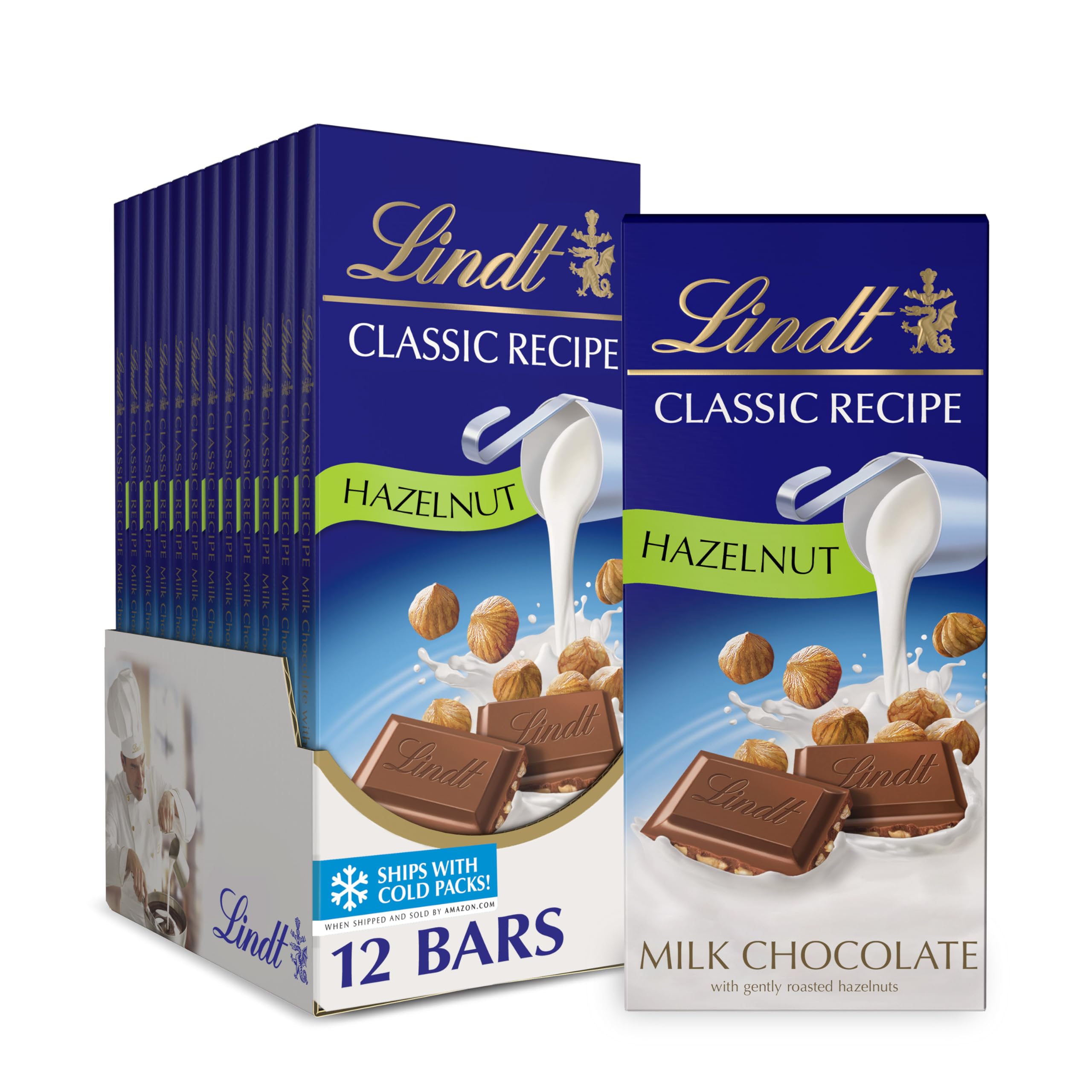 Lindt front packaging showing product and brand, showcases convenience